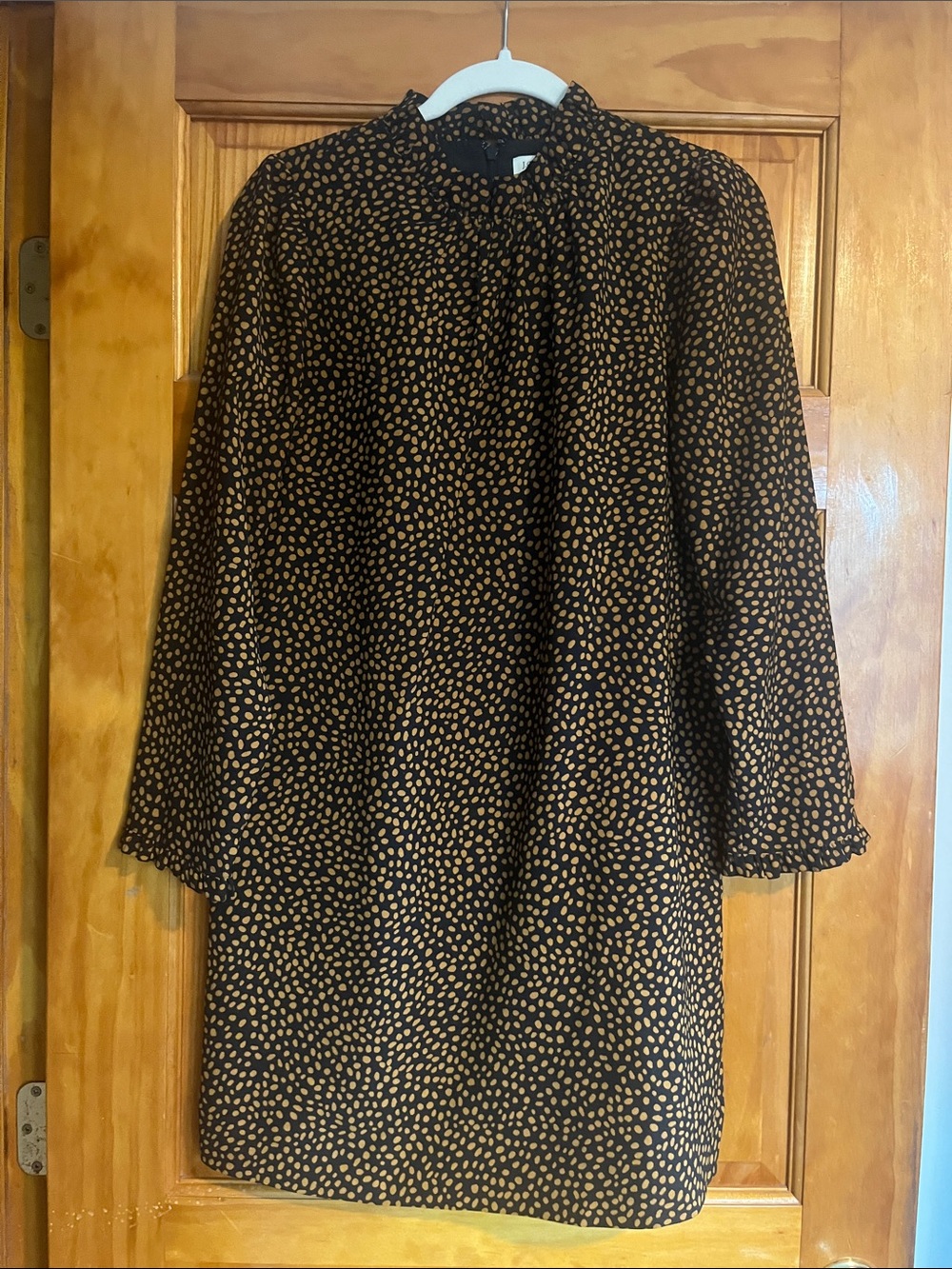 Black & Tan JPolka Dot Shift Dress